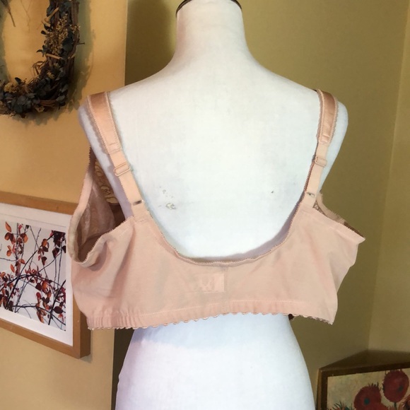 GLAMORIZE Size 56DD Bra Front Hook Comfort Style# 27-4444-9 Beige Lace NEW - Picture 6 of 16